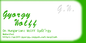 gyorgy wolff business card